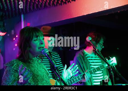 Indie band Silver Biplanes on stage at the Hope & Anchor pub, Islington, London, 03/03/2023. Stock Photo