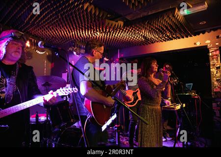 Indie band Silver Biplanes on stage at the Hope & Anchor pub, Islington, London, 03/03/2023. Stock Photo