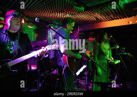 Indie band Silver Biplanes on stage at the Hope & Anchor pub, Islington, London, 03/03/2023. Stock Photo