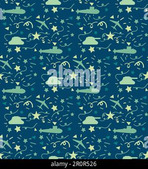 Background of the patriots day. Military ornament. Victory Day Seamless Pattern. Vector Stock Vector