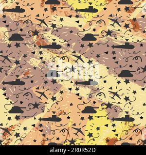 Background of the patriots day. Military ornament. Victory Day Seamless Pattern. Vector Stock Vector