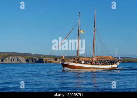 old fishing boats used as whale watching boats, skjalfandi bay, Husavik,  Iceland, Europe, Stock Photo, Picture And Rights Managed Image. Pic.  RDC-839525