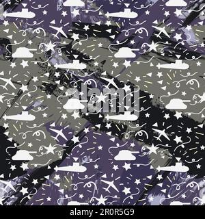 Background of the patriots day. Military ornament. Victory Day Seamless Pattern. Vector Stock Vector