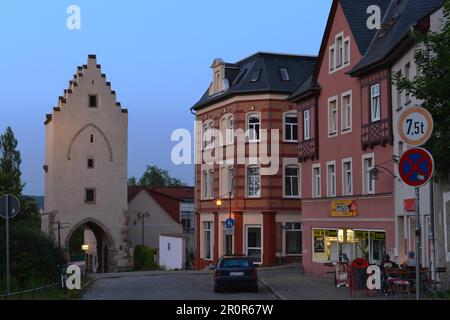 Saaltor, Saalstrasse, Saalfeld, Thuringia, Germany Stock Photo