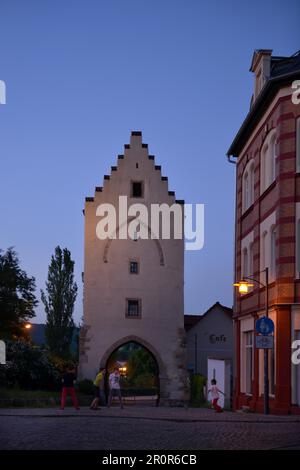 Saaltor, Saalstrasse, Saalfeld, Thuringia, Germany Stock Photo