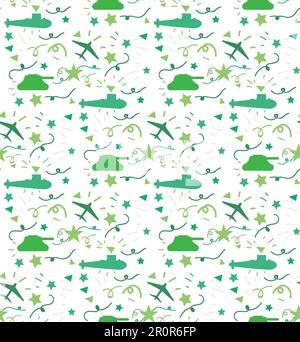 Background of the patriots day. Military ornament. Victory Day Seamless Pattern. Vector Stock Vector