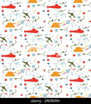 Background of the patriots day. Military ornament. Victory Day Seamless Pattern. Vector Stock Vector