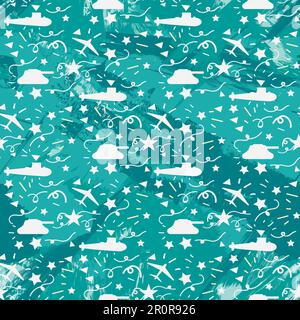 Background of the patriots day. Military ornament. Victory Day Seamless Pattern. Vector Stock Vector