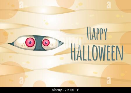 Happy Halloween vector postcard template. Traditional autumn holiday. Spooky party celebrations Stock Vector