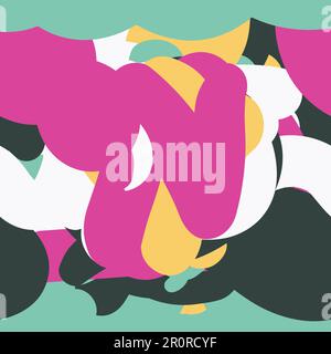 Design Funny Colored Stripes Creative Pattern. Scribble Random Multicolored Brush Strokes Decoration. Trendy Elegant Surface Wallpaper Seamless Backgr Stock Vector