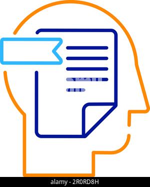 Personal data, individual information linear vector icon. Identity protection thin line pictogram Stock Vector