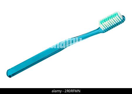 Blue tooth brush isolated on a white background Stock Photo