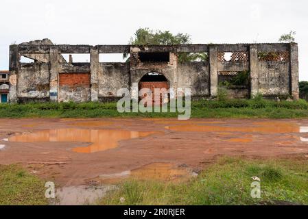 Taperoa, Bahia, Brazil - June 22, 2022: Ruins of an old factory in the city of Taperoa, Bahia. Stock Photo