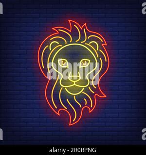 Leo neon sign Stock Vector