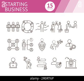 Starting business icons Stock Vector Image & Art - Alamy