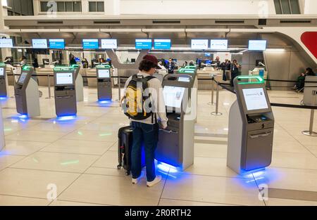 New terminal B at Laguardia Airport in Queens New York City Stock Photo