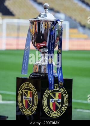 Wolverhampton, UK. 09th May, 2023. Wolverhampton, England, May 9th 2023: Trophy during the Birmingham County Cup final between Wolverhampton Wanderers and Stourbridge at Molineux Stadium in Wolverhampton, England (Natalie Mincher/SPP) Credit: SPP Sport Press Photo. /Alamy Live News Stock Photo