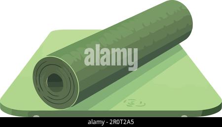 green yoga mat Stock Vector