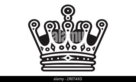 Crown Icon in trendy flat style isolated on white background. Vector ...