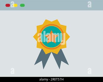 Web Award icon vector image. Suitable for mobile application web application and print media. Stock Vector