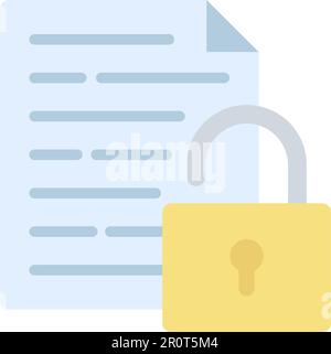 Unlock Documents icon vector image. Suitable for mobile application web application and print media. Stock Vector