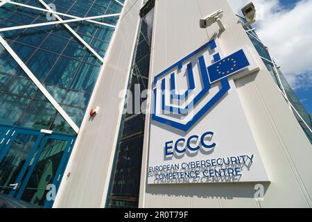 Bucharest, Romania. 9th May, 2023: Inauguration of the European Cybersecurity Competence Centre (ECCC) new headquarters in CAMPUS Center building of the Polytechnic University of Bucharest. Credit: Lucian Alecu/Alamy Live News Stock Photo