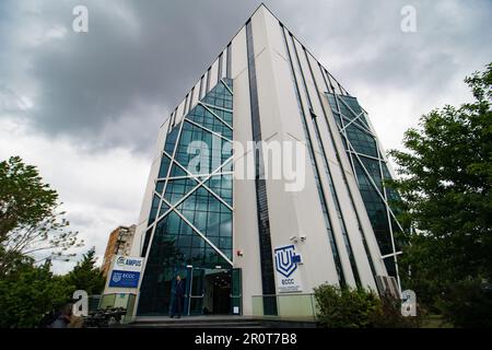 Bucharest, Romania. 9th May, 2023: Inauguration of the European Cybersecurity Competence Centre (ECCC) new headquarters in CAMPUS Center building of the Polytechnic University of Bucharest. Credit: Lucian Alecu/Alamy Live News Stock Photo