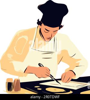 One chef design over white Stock Vector
