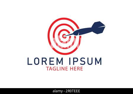 Target logo. Arrow, Idea concept, perfect hit, winner, target goal. Success. Vector illustration, icon, logo design. simple design editable Stock Vector