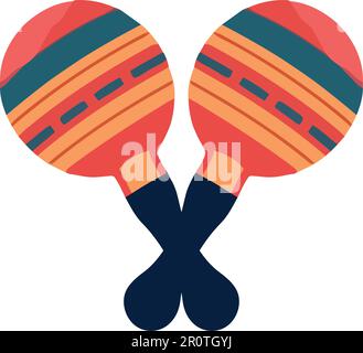 multi colored maracas illustration Stock Vector