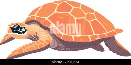 Slow and steady the tortoise crawls Stock Vector