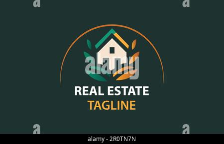 A new design real state flat home logo design illustration. Stock Vector