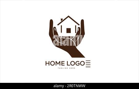 A beautiful home logo design. Black home logo design. Stock Vector