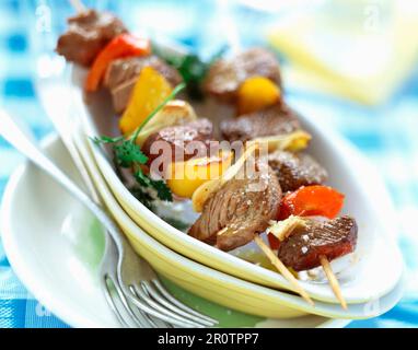 Beef kebabs Stock Photo
