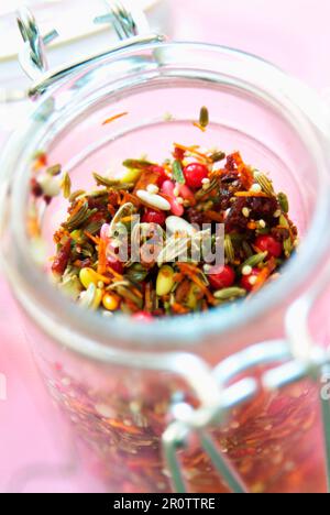 Jar of mixed spices Stock Photo