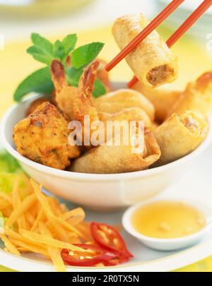 Assorted chinese appetizers Stock Photo
