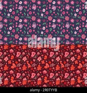 Creative Flower Seamless pattern background design. Stock Vector