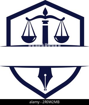 legal services logo design with creative concept Stock Vector