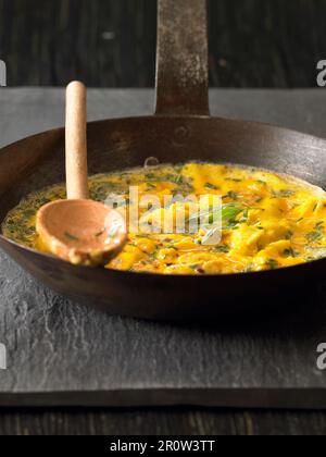 Herb omelette Stock Photo