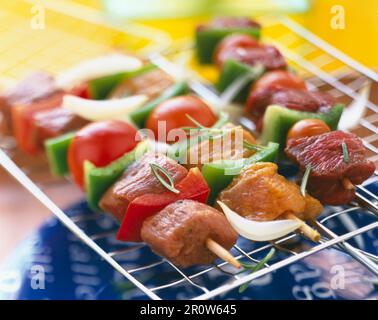 Meat kebabs Stock Photo
