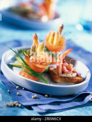 Seafood appetizers Stock Photo