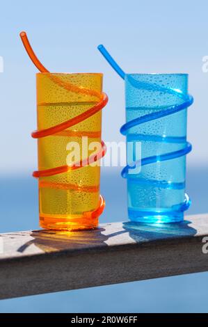 Two glasses by the sea Stock Photo