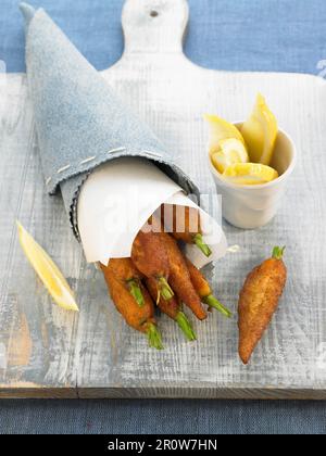 Carrot fritters Stock Photo