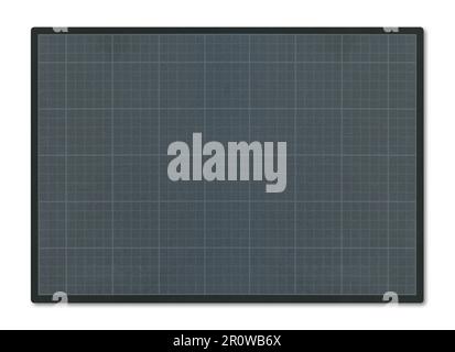 Black cutting mat with scales. Background wallpaper isolated on white Stock Photo
