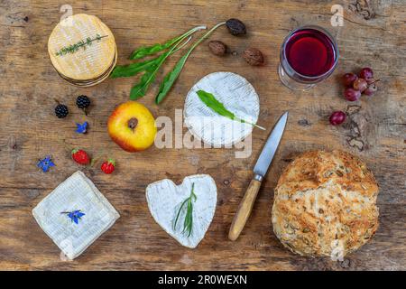 Assortment of cheeses Stock Photo