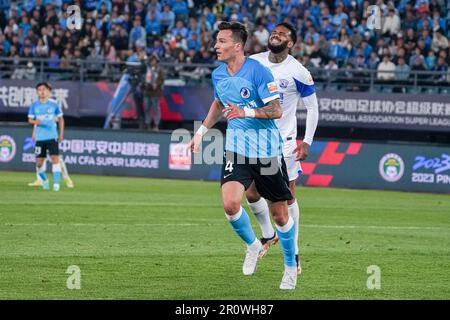 Dalian Professional Football Club 1-1 draw Cangzhou Mighty Lions Football  Club at the sixth round of the 2023 Chinese Super League (CSL) in Dalian  City, northeast China's Liaoning Province, 9 May, 2023. (