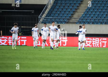 Dalian Professional Football Club 1-1 draw Cangzhou Mighty Lions Football  Club at the sixth round of the 2023 Chinese Super League (CSL) in Dalian  City, northeast China's Liaoning Province, 9 May, 2023. (