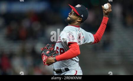 This is a 2023 photo of Carl Edwards Jr. of the Washington Nationals  baseball team. This image reflects the Nationals active roster as of  Friday, Feb. 24, 2023, when this image was