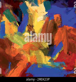 Vector Illustration Abstract Waves and Movement Fluid Shapes Design Intricate Multiple Colors Stock Vector
