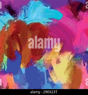 Vector Illustration Abstract Waves and Movement Fluid Shapes Design Intricate Multiple Colors Stock Vector